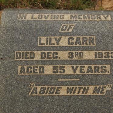 CARR Lily -1933
