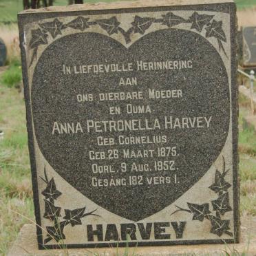 HARVEY Anna Petronella nee CORNELIUS 1875-1952