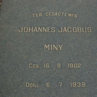 MINY Johannes Jacobus 1902-1939