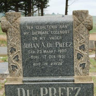 PREEZ Johan A., du 1900-1951
