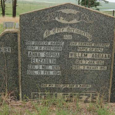ROELOFZE Willem Adriaan 1893-1951 &amp; Anna Sophia Elizabeth 1898-1994