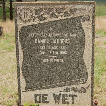 WET Daniel Jacobus, de 1871-1953