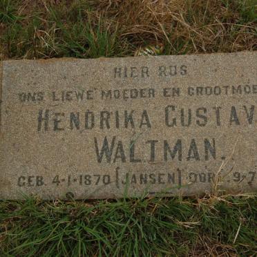 WALTMAN Hendrika Gustava nee JANSEN 1870-1940