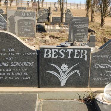 BESTER Theunis Gerhardus 1906-1995 &amp; Christina Jacomina HUMAN 1925-1975