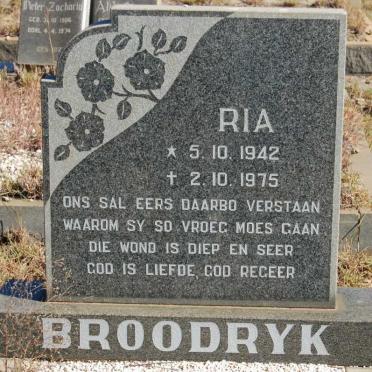 BROODRYK Ria 1942-1975