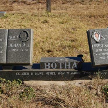 BOTHA Johan P.J. 1930- &amp; Christina L.?. MEYER 1935-1996