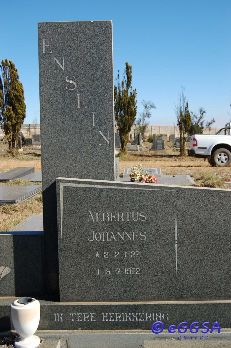 ENSLIN Albertus Johannes 1922-1982