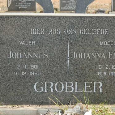 GROBLER Johannes 1901-1980 &amp; Johanna Elizabeth 1910-1996