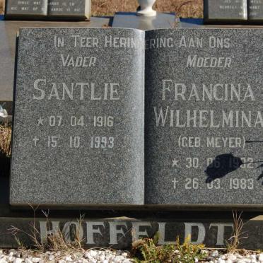 HOFFELDT Santlie 1916-1993 &amp; Francina Wilhelmina MEYER  19?2-1983