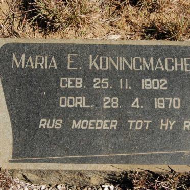 KONINGMACHER Maria E. 1902-1970