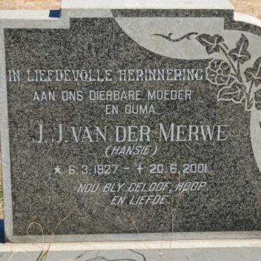 MERWE J.J., van der 1927-2001