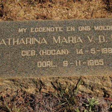 MERWE Catharina Maria, v.d. nee HOGAN 1884-1965