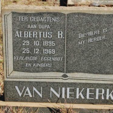 NIEKERK Albertus B., van 1895-1969