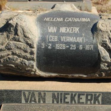 NIEKERK Helena Catharina, van nee VERMAAK 1926-1971
