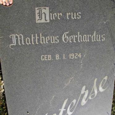 PIETERSE Mattheus Gerhardus 1924-