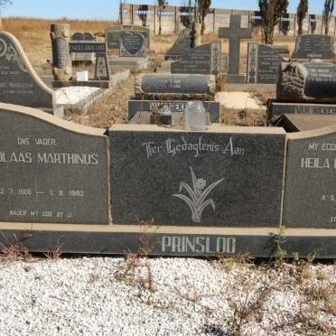 PRINSLOO Nicolaas Marthinus 1908-1992 &amp; Heila Levina A.M.P.W. VAN NIEKERK 1915-1974