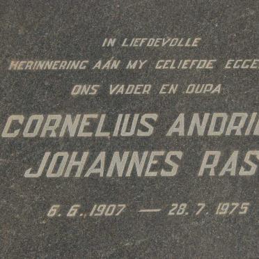 RAS Cornelius Andries Johannes 1907-1975
