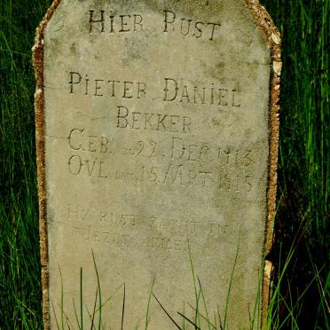 BEKKER Pieter Daniel 1913-1915