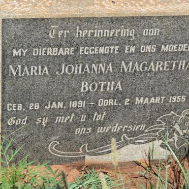BOTHA Maria Johanna Magaretha 1891-1955