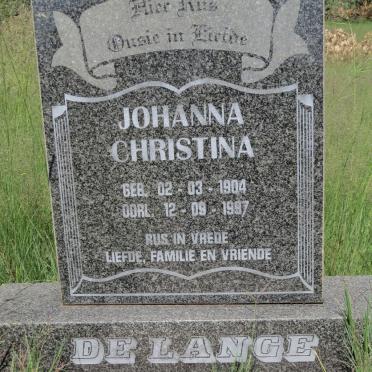 LANGE Johanna Christina, de 1904-1997