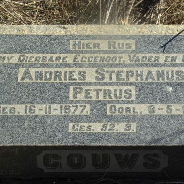 GOUWS Andries Stephanus Petrus 1877-1958