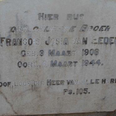 EEDEN Francois Josia, van 1908-1944