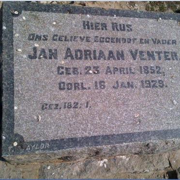 VENTER Jan Adriaan 1852-1929