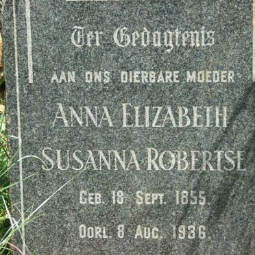 ROBERTSE Anna Elizabeth Susanna 1855-1936