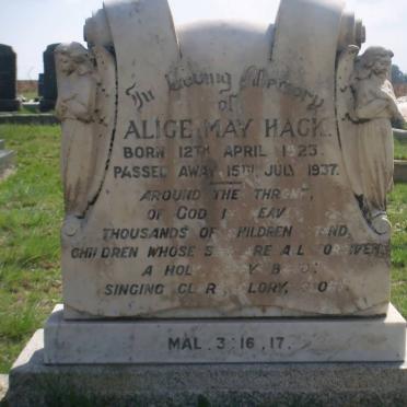 HACK Alice May 1923-1937