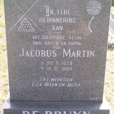 BRUYN Jacobus Martin, de 1939-1980