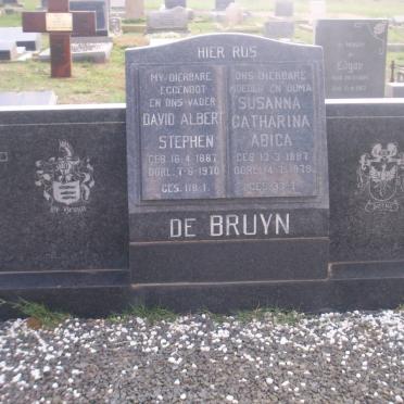 BRUYN David Albert Stephen, de 1887-1970 &amp; Susanna Catharina Abica BOTHA 1887-1979