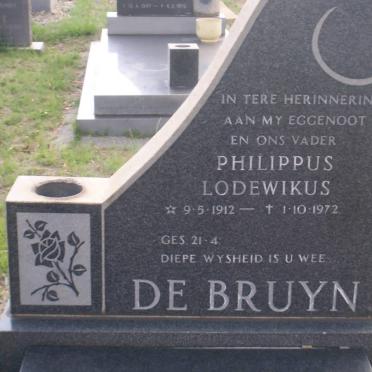 BRUYN Philippus Lodewikus, de 1912-1972