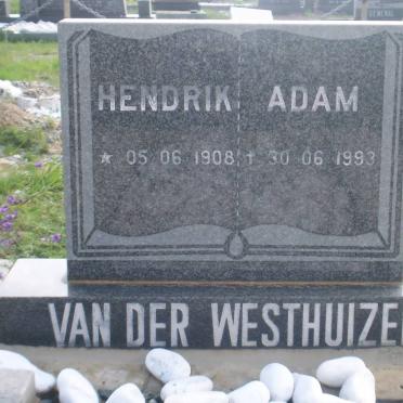 WESTHUIZEN Hendrik Adam, van der 1908-1993