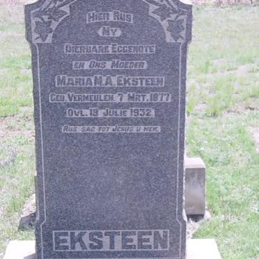 EKSTEEN Maria M.A. nee VERMEULEN 1877-1932