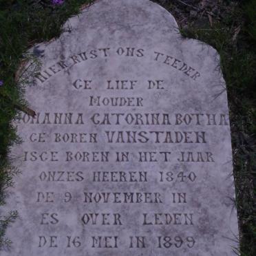 BOTHA Johanna Cathorina nee VAN STADEN 1840-1899