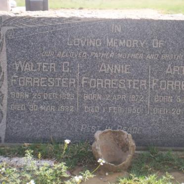 FORRESTER Walter G. 1896-1982 &amp; Annie 1872-1950 :: FORRESTER Arthur 1857-1932