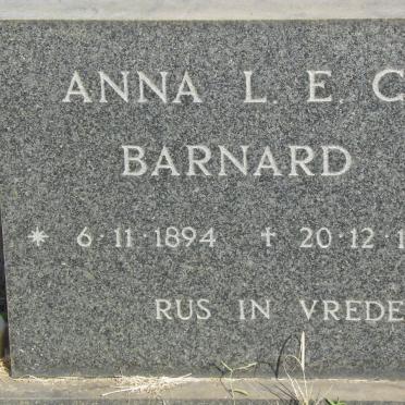 BARNARD Anna L.E.C. 1894-1979