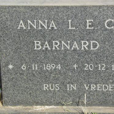 BARNARD Anna L.E.C. 1894-1979