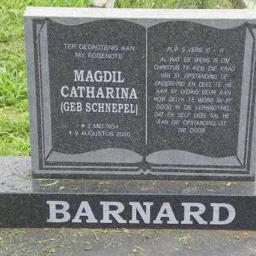 BARNARD Magdil Catharina nee SCHNEPEL 1934-2000