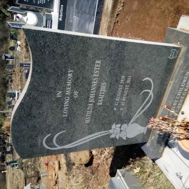 BAAITJIES Matilda Johannes Ester 1929-2013