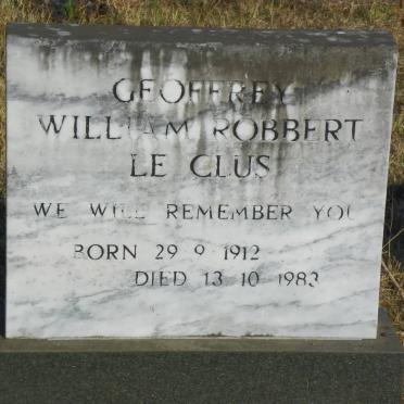 CLUS Geoffrey William Robbert, le 1912-1983