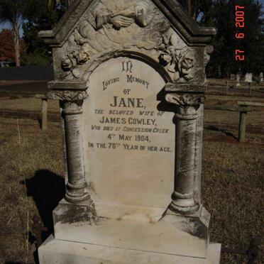 COWLEY Jane  -1904