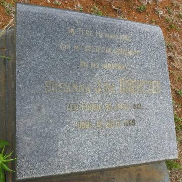 COERTZEN Susanna J.M. nee FOURIE 1913-1969