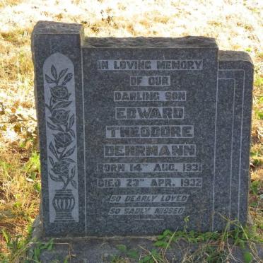 DEHRMANN Edward Theodore 1931-1932