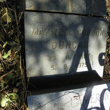 DUNCAN Maxwell Gordon 1897-1975