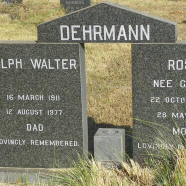 DEHRMANN Ralph Walter 1911-1977 &amp; Rose GIBSON 1911-1976