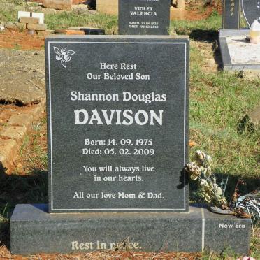 DAVISON Shannon Douglas 1975-2009