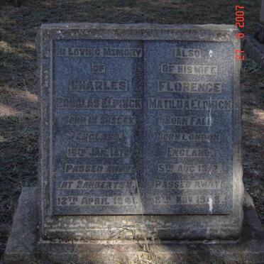ELPHICK Charles Douglas 1872-1941 &amp; Florence Matilda FALL 1872-1948