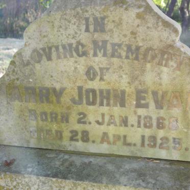 EVANS Harry John 1868-1925