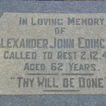 EDINGTON Alexander John -1943